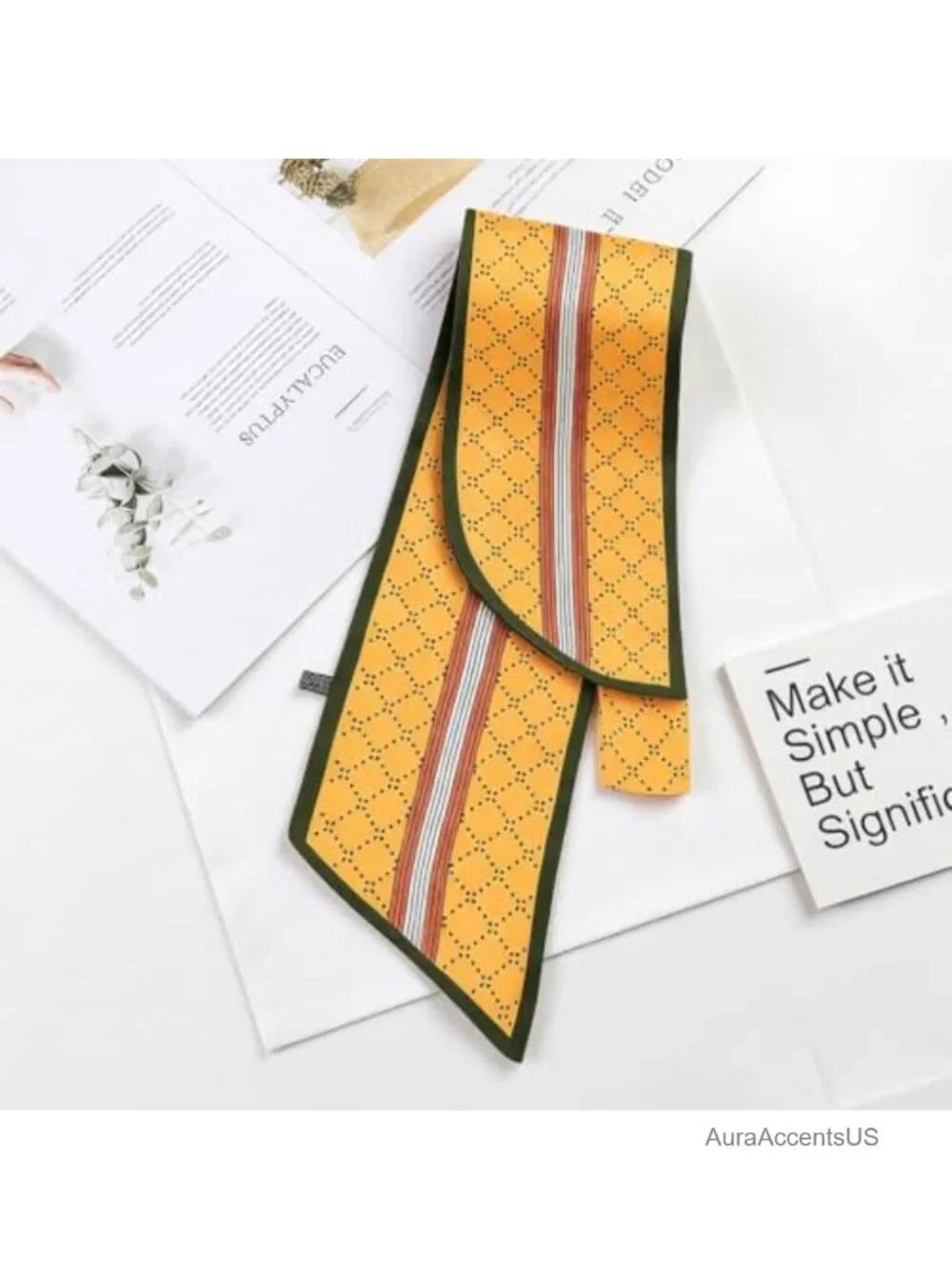 Women's Silky Polyester Pull Through Scarf, Neck Scarf & Head Scarf